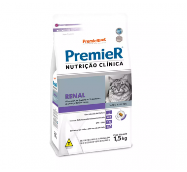 Ração Seca Premier Nutrição Clínica Renal para Gatos Adultos - 1,5kg