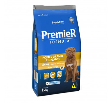Ração Seca Premier Formula Frango para Cães Sênior Porte Grande e Gigante - 15Kg