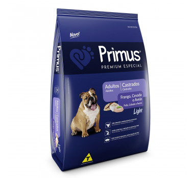 Ração Seca Primus Light para Cães Adultos Castrados - 15Kg