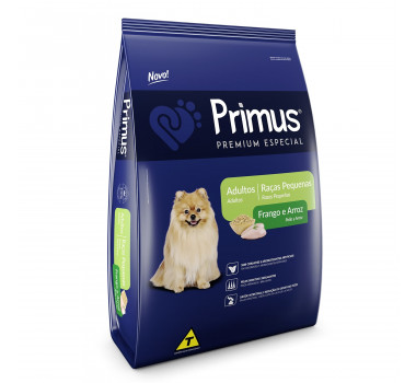 Ração Seca Primus Frango e Arroz para Cães Adultos Raças Pequenas - 15Kg