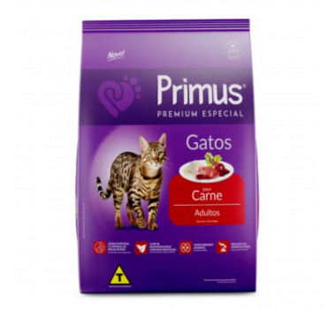Ração Seca Primus Carne para Gatos Adultos - 10,1Kg