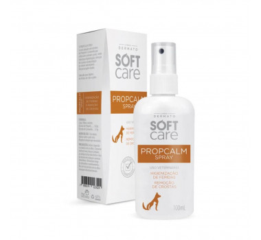 Spray Higienizador de Feridas Propcalm Soft Care para Cães e Gatos - 100ml