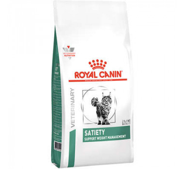 Ração Seca Royal Canin Veterinary Diet Satiety Support Weight Management para Gatos Adultos - 4Kg