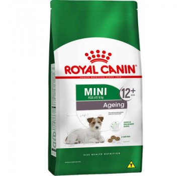 Ração Seca Royal Canin Mini Adult  Ageing 12+ para Cães Idosos de Porte Pequeno Acima de 12 Anos - 1Kg
