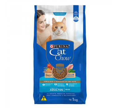Ração Seca Cat Chow Peixe para Gatos Adultos - 1kg
