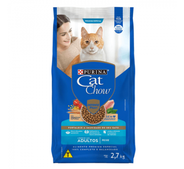 Ração Seca Cat Chow Peixe para Gatos Adultos - 2,7kg