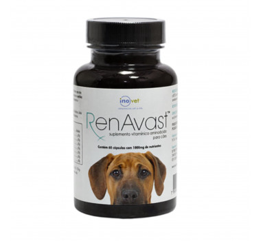 Suplemento Vitamínico Renavast 1000mg Inovet para Cães - 60 cápsulas