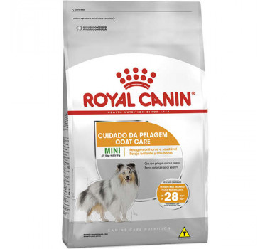 Ração Seca Royal Canin Mini Coat Care para Cães Adultos Raças Pequenas - 2,5Kg