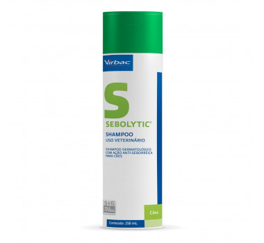 Shampoo para Seborréia Oleosa Sebolytic Sis Virbac para Cães - 250ml