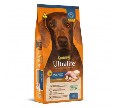 Ração Seca Special Dog Ultralife para Cães Raças Médias e Grandes Sênior - 15kg