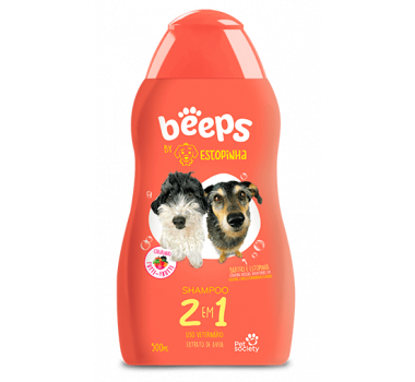 Shampoo Estopinha 2 em 1 Beeps para Cães e Gatos - 500ml