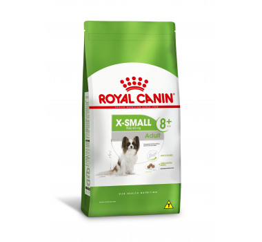 Ração Seca Royal Canin X-Small 8+ para Cães Idosos Acima de 8 Anos de Porte Mini - 1Kg