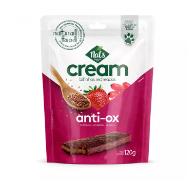 Snack Nats Cream Bifinhos Recheados Anti-ox para Cães - 120g