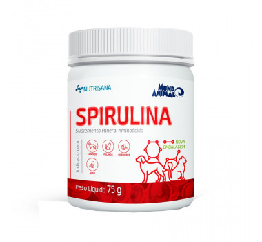 Suplemento Nutrisana Spirulina Mundo Animal para Cães e Gatos - 75g
