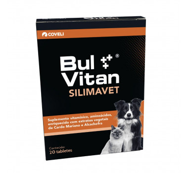 Suplemento Bulvitan Silimavet Coveli para Cães e Gatos - 20 comprimidos