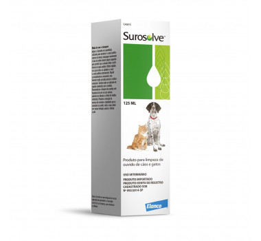 Solução para Limpeza Auricular Surosolve Elanco para Cães e Gatos - 125ml