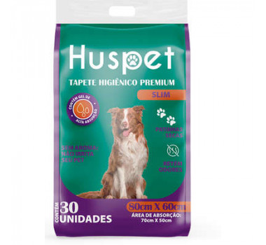 Tapete Higiênico Huspet Premium para Cães 80x60cm - 30 unidades