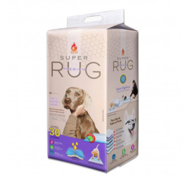 Tapete Higiênico Super Rug 80x60cm para Cães - 30 unidades 