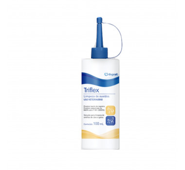 Solução Otológica Triflex Duprat para Cães e Gatos - 100ml