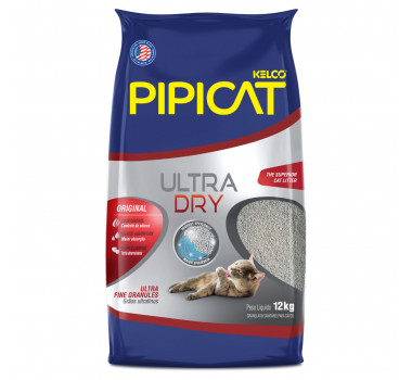 Granulado Sanitário Pipicat Ultra Dry Kelco para Gatos - 12Kg