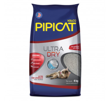 Granulado Sanitário Pipicat Ultra Dry Kelco para Gatos - 4Kg
