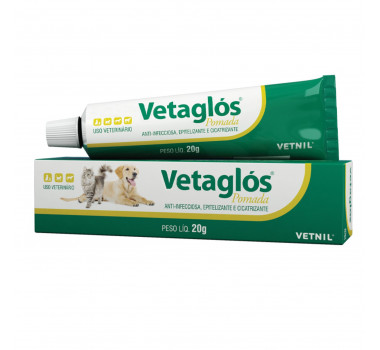 Pomada Cicatrizante Vetaglós Vetnil para Cães e Gatos - 20g