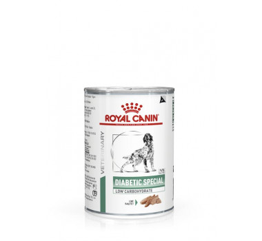 Ração Úmida Lata Royal Canin Veterinary Diet Diabetic Special Low Carbohydrate para Cães - 410g