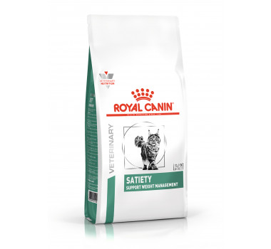 Ração Seca Royal Canin Veterinary Satiety Support Weight Management para Gatos Adultos - 1,5kg