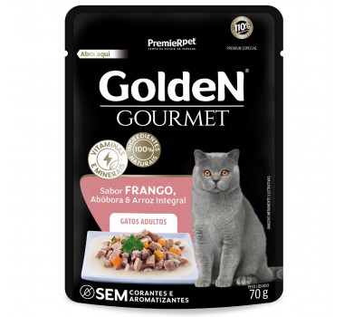 Ração Úmida Sachê Golden Gourmet Frango para Gatos Adultos - 70g