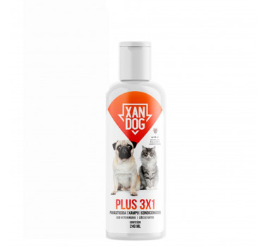Shampoo Xandog Parasiticida Plus 3 em 1 Centagro para Cães e Gatos - 240ml