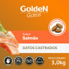 Ração Seca Golden para Gatos Castrados Salmão - 3kg - 2