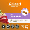 Ração Seca Golden Fórmula Carne e Arroz para Cães Filhotes Porte Pequeno - 3Kg - 2