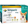 Antipulgas e Carrapatos Simparic 40mg Zoetis para Cães de 10,1Kg a 20Kg - 3 Comprimidos - 1