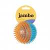 Brinquedo Bola TPR Espinho Dual Azul e Laranja Pequena Jambo para Cães - 1