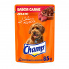 Ração Úmida Sachê Champ Carne ao Molho Para Cães Adultos - 85g - 1