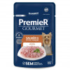 Ração Úmida Sachê Premier Gourmet Salmão e Arroz Integral para Cães Adultos Porte Pequeno - 85g - 1