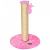 Brinquedo Arranhador Redondo Pelúcia G São Pet para Gatos - Rosa - 1