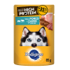 Ração Úmida Sachê High Protein Pedigree Porco e Carne ao Molho para Cães Adultos - 85g - 1
